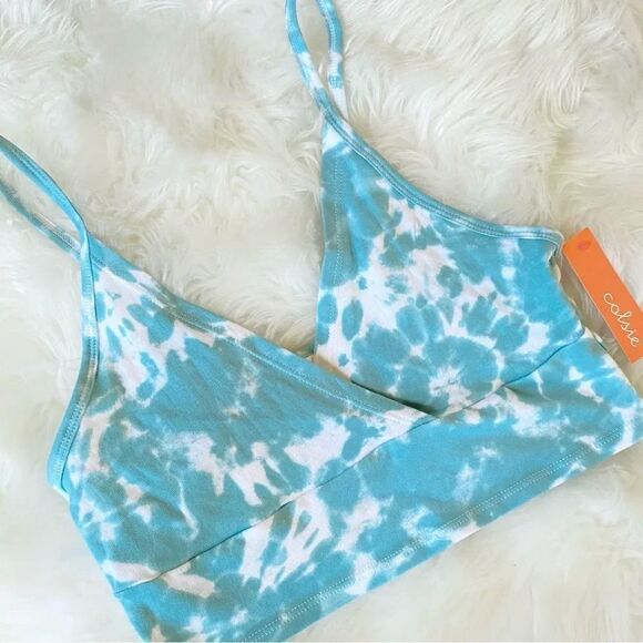 Colsie Tie Dye Lounge Crop Top - Picture 1 of 4